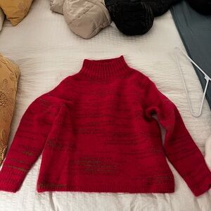 Women's magenta dark pink Banana Republic funnel neck sweater